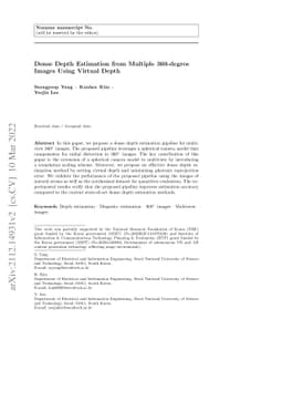 Dense Depth Estimation from Multiple 360-degree Images Using Virtual
  Depth