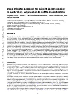 Deep Transfer-Learning for patient specific model re-calibration:
  Application to sEMG-Classification