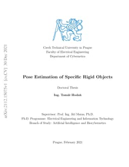 Pose Estimation of Specific Rigid Objects