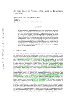 On the Role of Neural Collapse in Transfer Learning