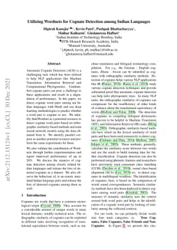Utilizing Wordnets for Cognate Detection among Indian Languages