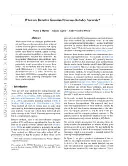 When are Iterative Gaussian Processes Reliably Accurate?