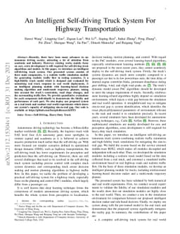 An Intelligent Self-driving Truck System For Highway Transportation