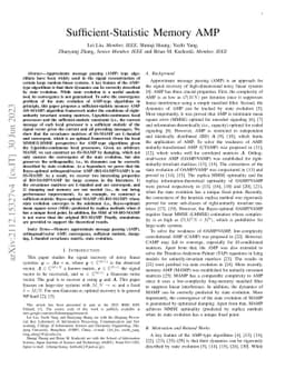 Sufficient-Statistic Memory AMP