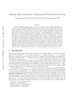 Modeling Mask Uncertainty in Hyperspectral Image Reconstruction