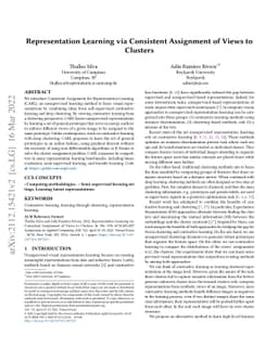 Representation Learning via Consistent Assignment of Views to Clusters