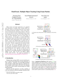 PatchTrack: Multiple Object Tracking Using Frame Patches