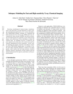 Subspace modeling for fast and high-sensitivity X-ray chemical imaging