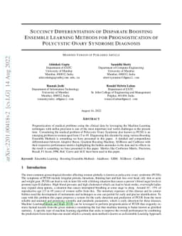 Succinct Differentiation of Disparate Boosting Ensemble Learning Methods
  for Prognostication of Polycystic Ovary Syndrome Diagnosis