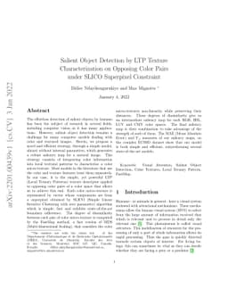 Salient Object Detection by LTP Texture Characterization on Opposing
  Color Pairs under SLICO Superpixel Constraint