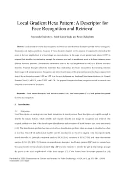 Local Gradient Hexa Pattern: A Descriptor for Face Recognition and
  Retrieval