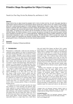Primitive Shape Recognition for Object Grasping