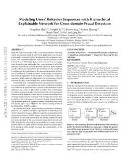 Modeling Users' Behavior Sequences with Hierarchical Explainable Network
  for Cross-domain Fraud Detection