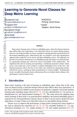 Learning to Generate Novel Classes for Deep Metric Learning