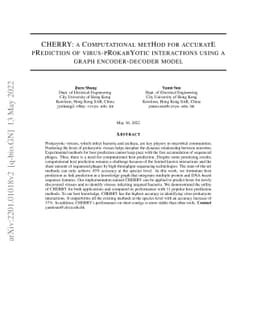 CHERRY: a Computational metHod for accuratE pRediction of
  virus-pRokarYotic interactions using a graph encoder-decoder model