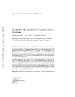 Parity-based Cumulative Fairness-aware Boosting