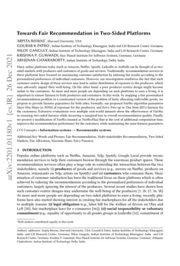 Towards Fair Recommendation in Two-Sided Platforms