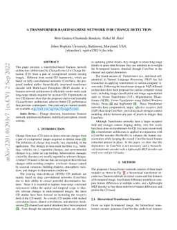 A Transformer-Based Siamese Network for Change Detection