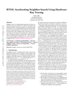 RTNN: Accelerating Neighbor Search Using Hardware Ray Tracing