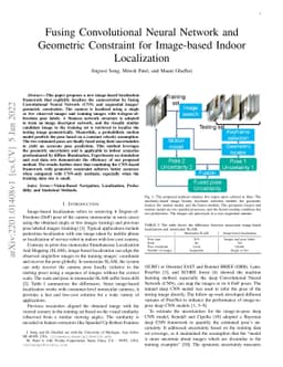 Fusing Convolutional Neural Network and Geometric Constraint for
  Image-based Indoor Localization