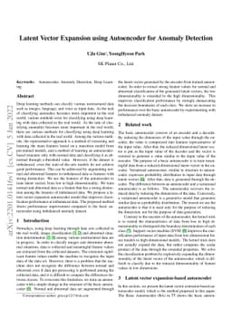 Latent Vector Expansion using Autoencoder for Anomaly Detection