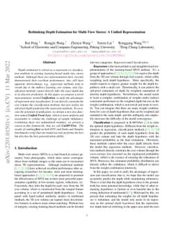 Rethinking Depth Estimation for Multi-View Stereo: A Unified
  Representation