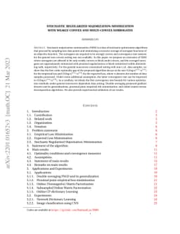 Stochastic regularized majorization-minimization with weakly convex and
  multi-convex surrogates