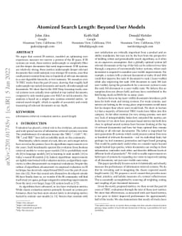 Atomized Search Length: Beyond User Models