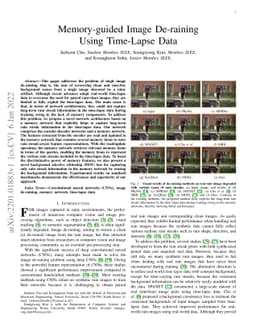 Memory-guided Image De-raining Using Time-Lapse Data