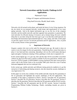 Network Generations and the Security Challenge in IoT Applications