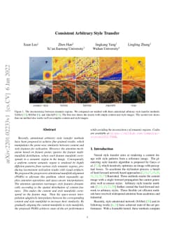 Consistent Style Transfer