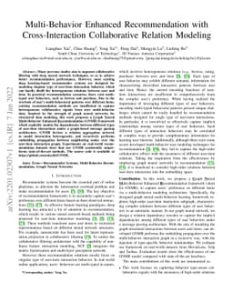 Multi-Behavior Enhanced Recommendation with Cross-Interaction
  Collaborative Relation Modeling