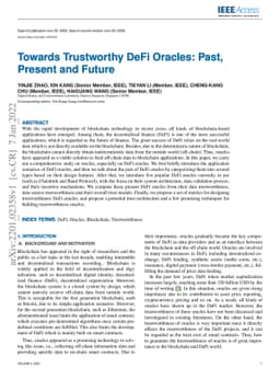 Towards Trustworthy DeFi Oracles: Past,Present and Future
