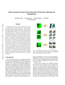 Deep Generative Framework for Interactive 3D Terrain Authoring and
  Manipulation