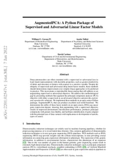 AugmentedPCA: A Python Package of Supervised and Adversarial Linear
  Factor Models