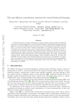 Fair and efficient contribution valuation for vertical federated
  learning