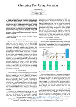 Clustering Text Using Attention