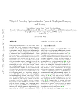 Weighted Encoding Optimization for Dynamic Single-pixel Imaging and
  Sensing