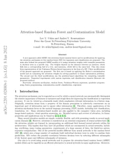 Attention-based Random Forest and Contamination Model