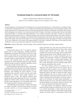 Variational design for a structural family of CAD models