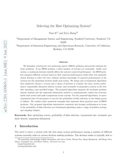 Selecting the Best Optimizing System