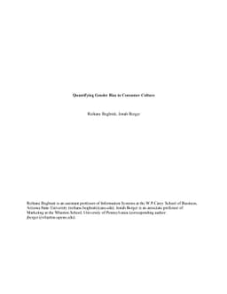 Quantifying Gender Bias in Consumer Culture