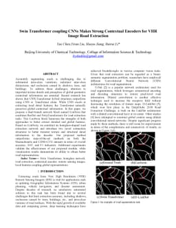Swin Transformer coupling CNNs Makes Strong Contextual Encoders for VHR
  Image Road Extraction