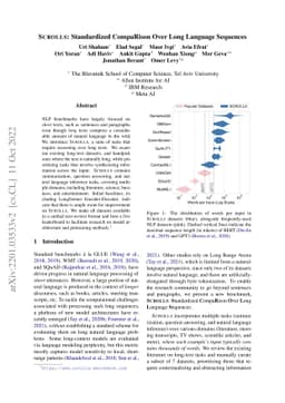 SCROLLS: Standardized CompaRison Over Long Language Sequences