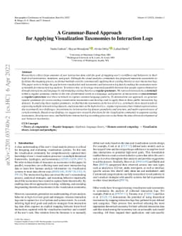 A Grammar-Based Approach for Applying Visualization Taxonomies to
  Interaction Logs