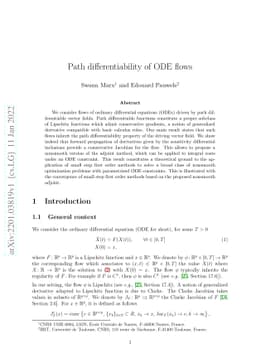 Path differentiability of ODE flows