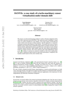 DANNTe: a case study of a turbo-machinery sensor virtualization under
  domain shift