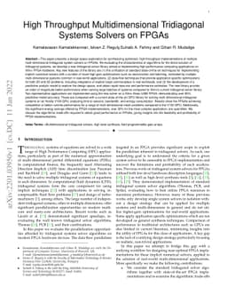 High Throughput Multidimensional Tridiagonal Systems Solvers on FPGAs