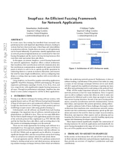 SnapFuzz: An Efficient Fuzzing Framework for Network Applications