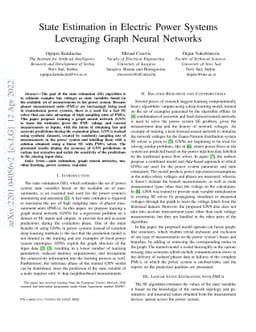 State Estimation in Electric Power Systems Leveraging Graph Neural
  Networks